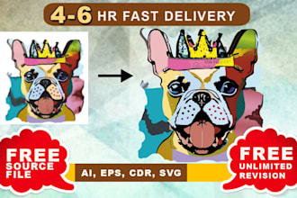manually retrace, edit your logo vector using adobe illustrator only in 4 hrs