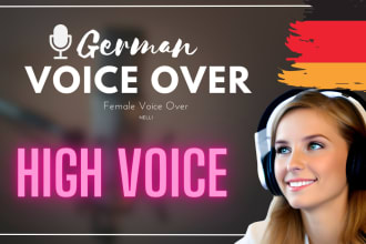 record a professional female german voice over