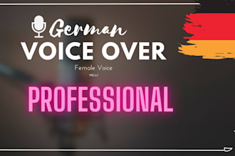 record a professional female german voice over