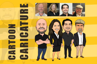 create professional cartoon caricatures, portraits