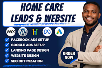 generate home care leads build senior care elderly care aca healthcare website