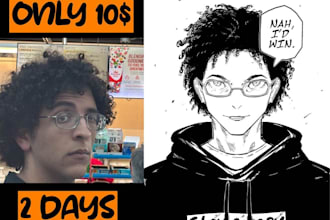 illustrate your potrait into anime or manga