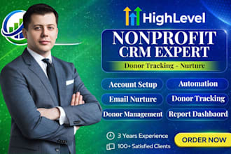 nonprofit crm gohighlevel donor tracking donorperfect blackbaud CRM automation