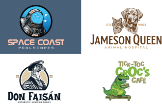 create cartoon character logo design