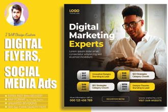 design digital flyers instagram, facebook ads, cover  and many things on demand
