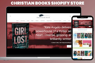 design christian book shopify store, church book store, children book website