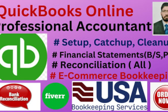 do bookkeeping, reconciliation in quickbooks online