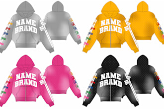 design distressed hoodie or jeans streetwear clothes patches merchandise