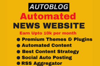 design automated news website for passive income