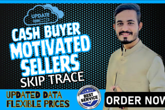 do bulk skip tracing motivated seller active cash buyer leads with low price