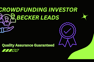 provide crowdfunding backer investor leads