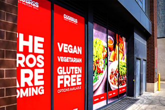 do window graphic billboard vinyl banner shopfront or storefront window sticker