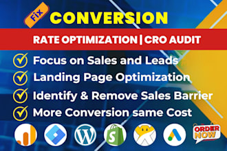 fix conversion rate optimization,shopify cro audit, website optimization expert
