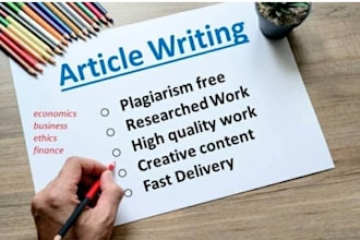 write blogs on accounting and business finance