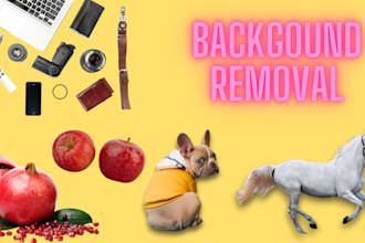do erase, white or transparent background from your pics