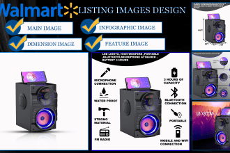 do walmart product listing images, infographic pictures , photo editing