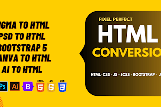 convert figma xd to HTML CSS with bootstrap 5