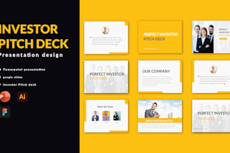 design powerpoint presentation and investor pitch deck in figma