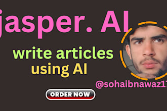 write articles using jasper ai, surfer SEO within 24 hours