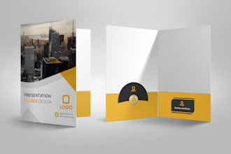 do professional presentation folder design for your business