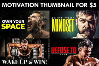 design youtube thumbnail for quote or motivational channel