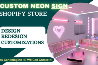 design neon sign shopify store neon website neon led shopify dropshipping store