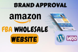 design a professional website for amazon fba wholesale for brand approval