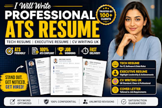 write ats resume, tech resume, executive resume and CV writing UK