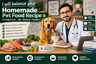 balance your homemade dog and cat food recipes