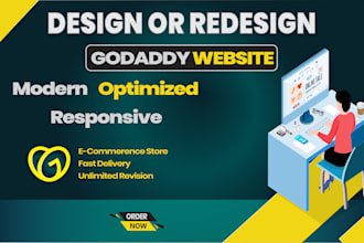 design and redesign godaddy website professionally