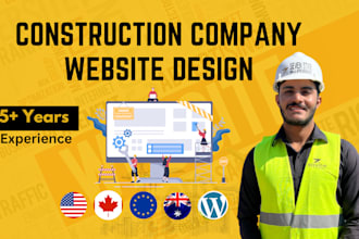 design construction company website, real estate business website wordpress