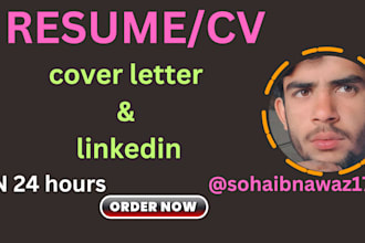 design, rewrite resume or cv, and impressive cover letter