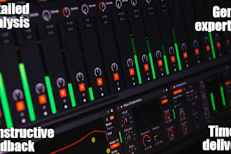 review your track by giving you  constructive feedback