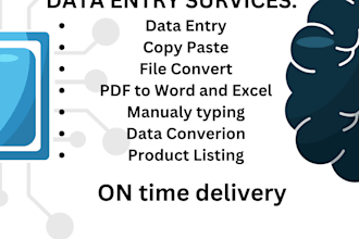 do data entry, copy paste and every work on microsoft office