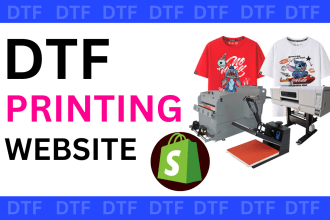 design dtf sublimation screen printing website using shopify premium theme