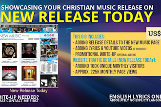 showcase christian music releases on new release today