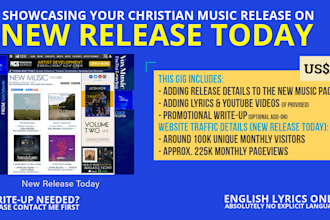 showcase christian music releases on new release today