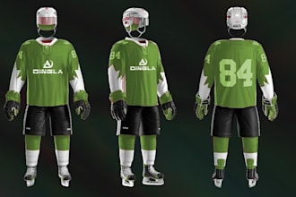 make mockups and manufacture sublimated ice hockey uniforms