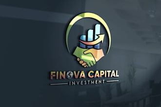 design financial credit repair and accounting logo with a business card