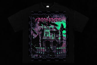 make dark halloween scary killer tshirt design