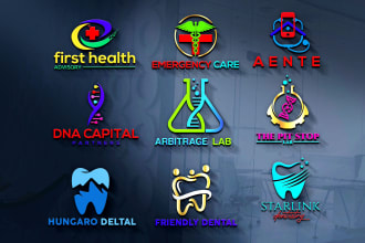 design pharmacy dental healthcare wellness lab medical lab clinic logo