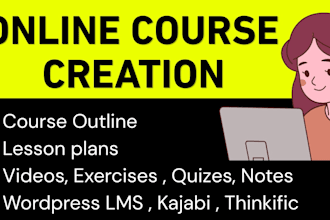 create a complete online course with lms setup for website