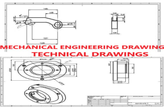 2d engineering drawing mechanical drawing technical drawing in solidwork autocad