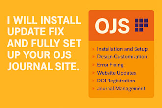 fix, upgrade and customize your ojs research journal website