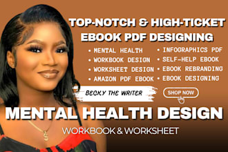do mental health workbook worksheet journal design self help ebook ghostwriter