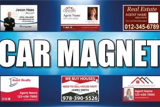 make artistic car magnet sign board bill board sign yard