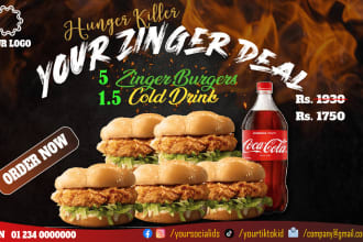design your logo, food posters, food manue card