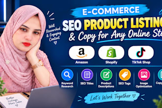 create SEO product listings and copy for any ecommerce store