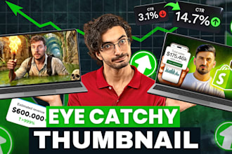 design attractive clickbait amazing youtube thumbnail in 4hr