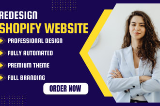 redesign shopify dropshipping store or shopify website